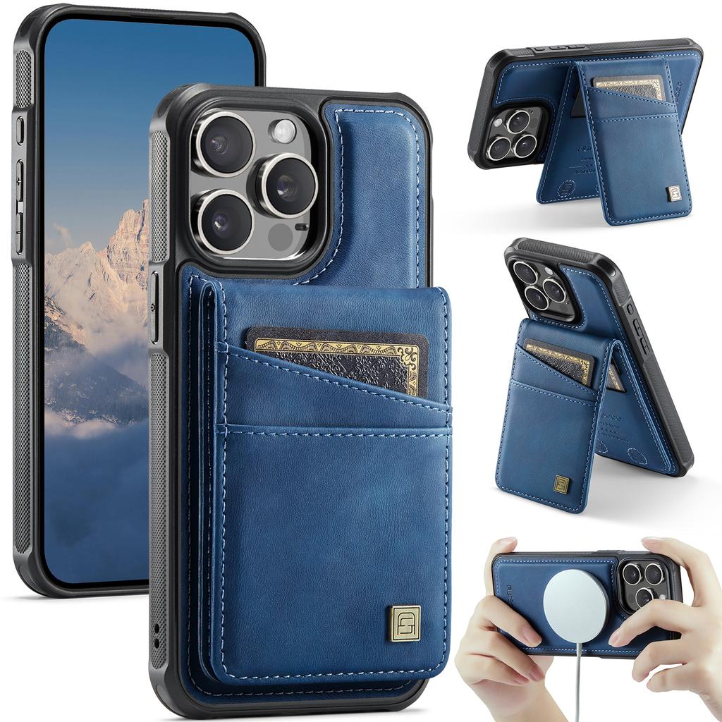 For iPhone 12 Pro Max 6.7 inch Case AUTSPACE A12 Leather Phone Case with Detachable Card Bag