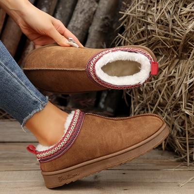 Stivali Invernali alla Moda da Donna Caldi Comodi Scarpe Basse da Donna Comodi Stivali alla Moda di Design Scarpe Casual Leggere da Donna