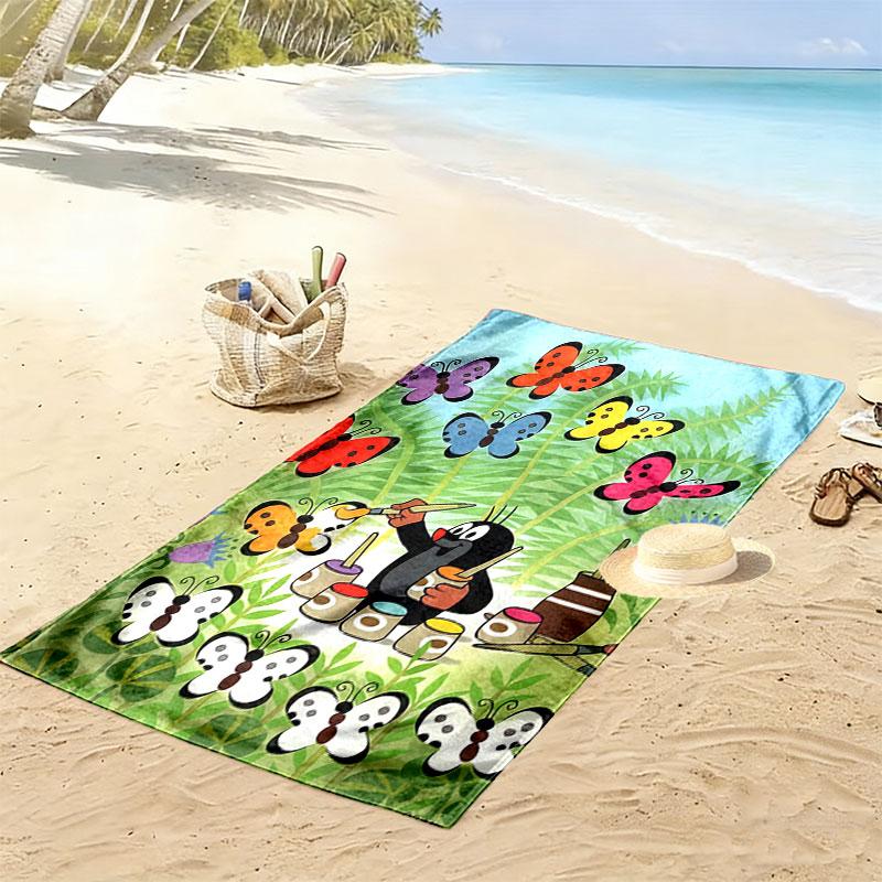 Krtek Beach Towel, Large Soft Quick Dry Towel for Beach Camping Swimming