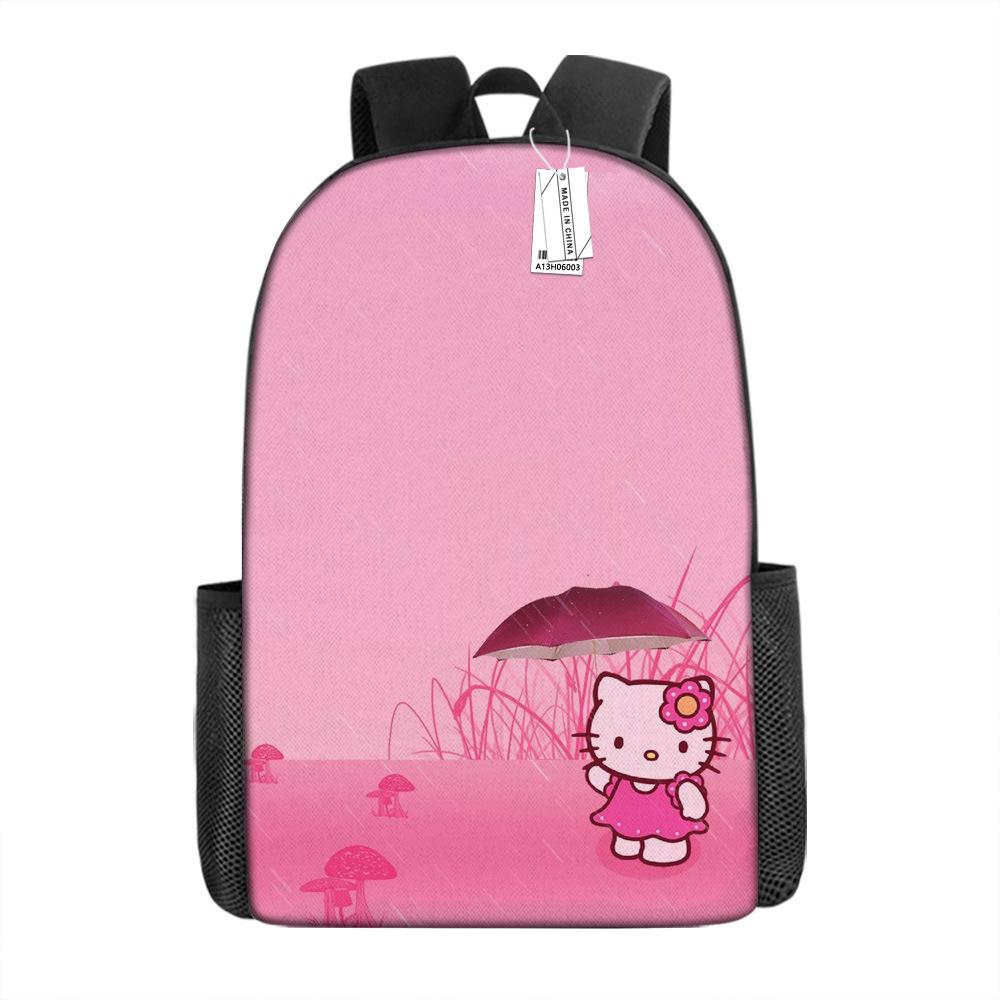Hello Kitty Cartoon Backpack Ello Kitty Schoolbag Digital Printing Backpack