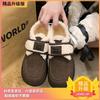 Velcro cotton shoes women's winter velvet thickened new warm non-slip thick-soled snow boots