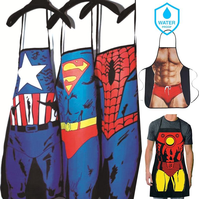 Marvel Cosplay Aprons Sexy Funny For Men Women Kitchen Cooking Baking Props