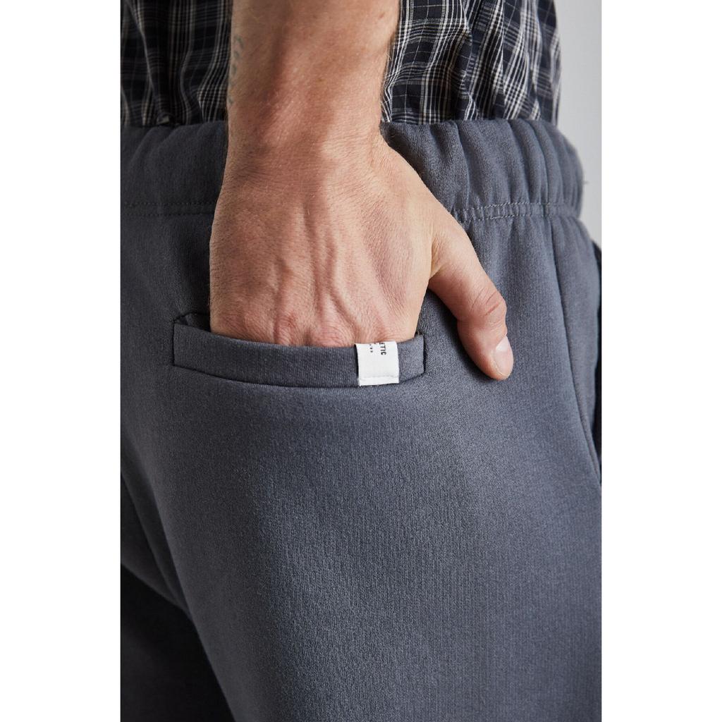 Burnham Men's Organic Fabric Fleece Inside Comfortable Cut Elasticized Jogger Black Sweatpants