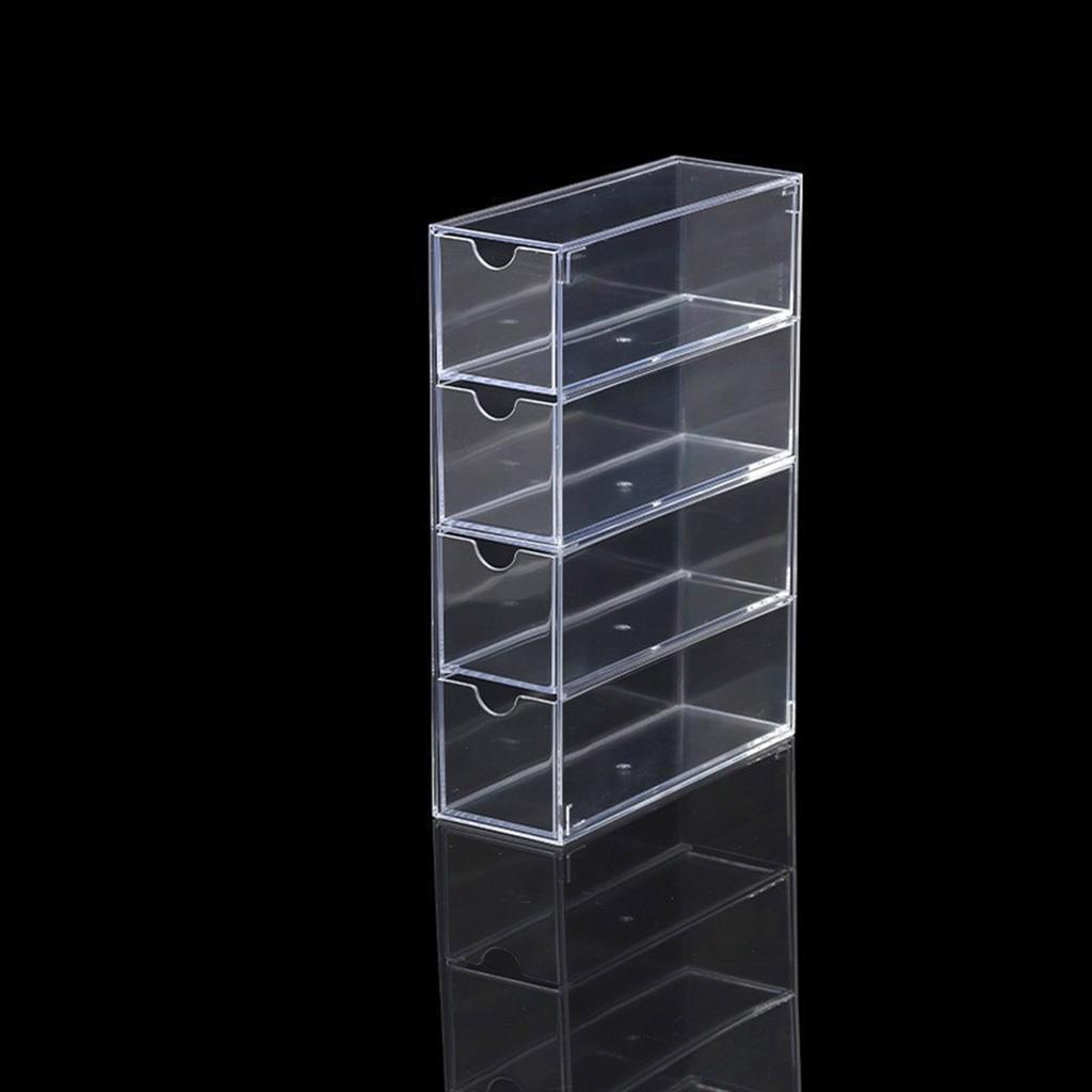 4 Compartment Glasses Storage Box Protective Eyewear Case Dustproof and Moisture Resistant Desktop Stationery Holder