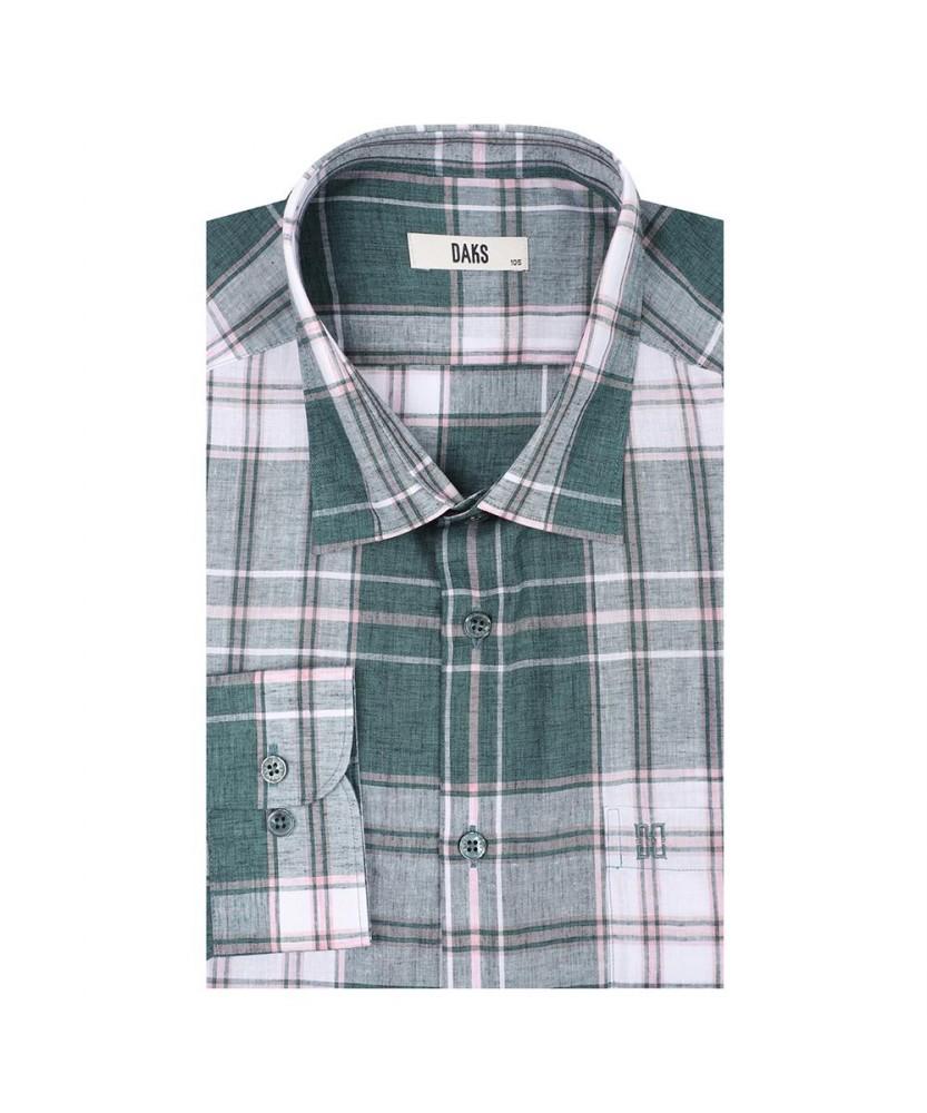 Dagseusyeocheu Linen Blend Big Check Casual Shirt Regular Fit_Dms3Shcl140E1