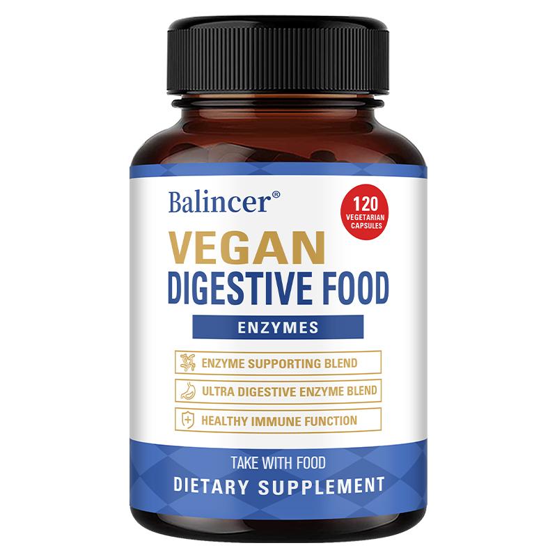 Enzyme Blend Supplement, With Vitamin B6, B12, Calcium, Magnesium, 120 Capsules Per Bottle 120 Capsules