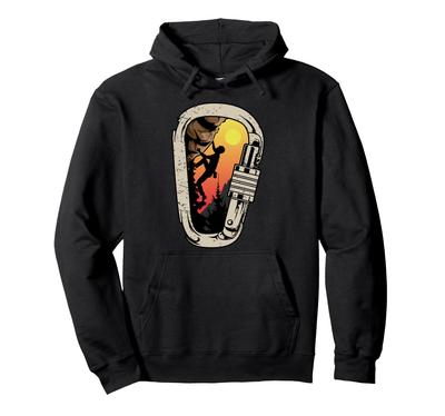 Mountain Climber Carabiner Boulding Climbing Rock Climbing Hoodie
