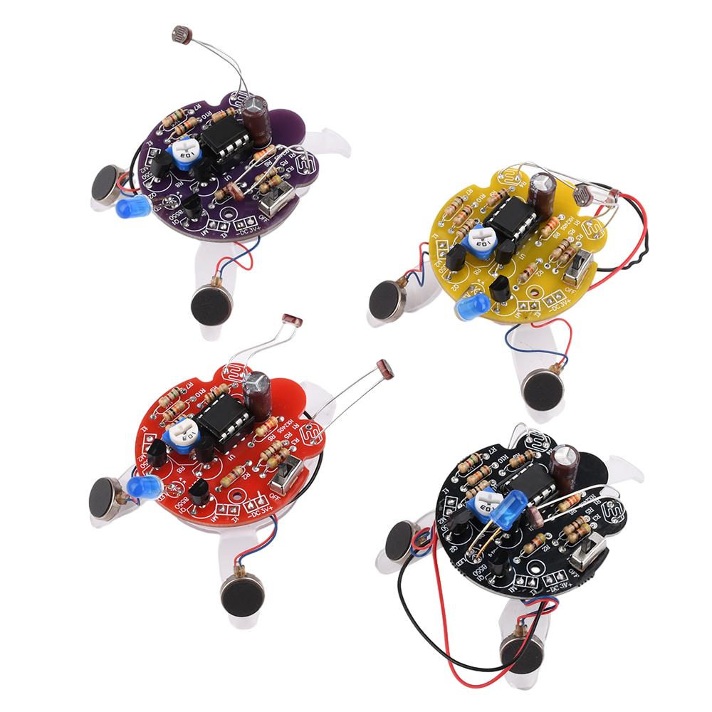 1 Set Light-Sensitive Mobile Robot DIY Kit Firefly DIY Parts Tail Breathing Light Fun Electronic Spare Parts