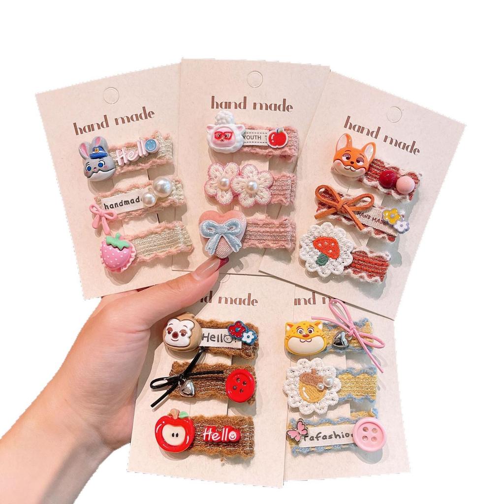 Creative Cartoon Hair Clip: Cute Rabbit, Sheep & Monkey for Women & Children - Heart Clip Hair Accessory