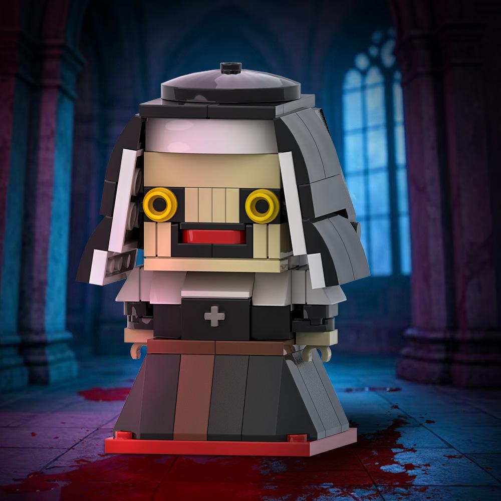 MOC Les Briques de Construction La Nonne Film d'Horreur Conjuring La Nonne Figure Briques Modèle Jouets d'Assemblage Enfants DIY Cadeaux d'Halloween