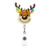 Snowman Elk Christmas Badge Reel Santa Claus ID Card Holder  Doctor Student