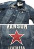 Our Store Custom Made Jean Jean One Star Embroidery Patch Denim Jacket Distressed Indigo [Banson] & JFV-2301-INDIGO (S, (A))