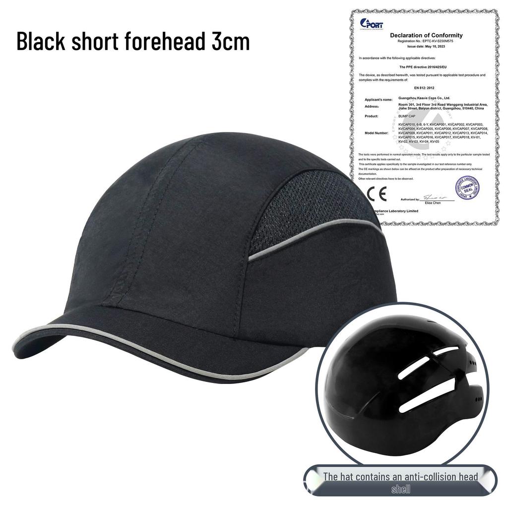 Casco Leggero Anticrocco Certificato CE: Cappello Estivo Traspirante ad Asciugatura Rapida per la Protezione del Lavoro
