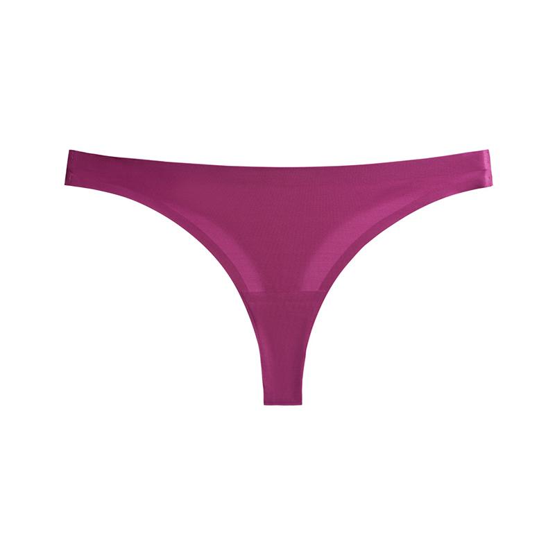 Στερεά σέξι χωρίς ραφές στρινγκ χωρίς εμφάνιση για γυναίκες Αναπνεύσιμο ελαστικό χαμηλής μέσης παγωμένο μεταξωτό ελαφρύ εσώρουχο Μαλακό, άνετα Εσώρουχα τεσσάρων εποχών