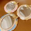 Romantic Antique Handheld Makeup Mirror Reliefs Portable Mirror Mini Retro Makeup Mirror  Gift