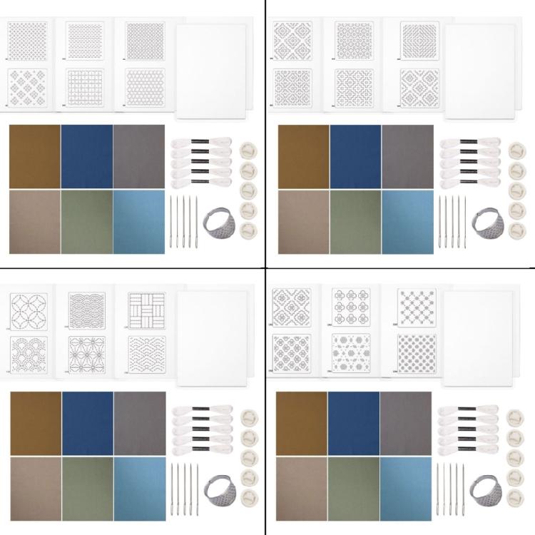 Embroidery Thread Needle Embroidery Pattern Transfer Paper Set for Craft Project Clothing Making