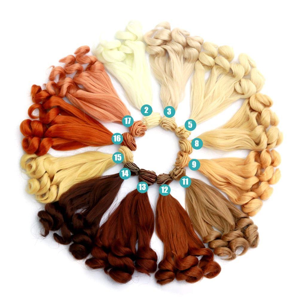 

Heat-Resistant Fiber Bjd Wig Solid Color Doll Accessories 2024 Children Toy Gift 02