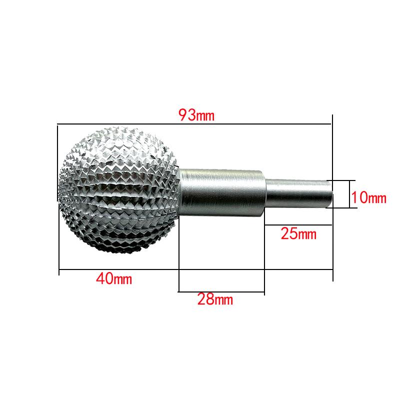 

40mm Carbide Burr Ball Rotary Burr Ball Gouge Grinding Head for Angle Grinder for Wood Carving Grinding Polishing Engraving срібний