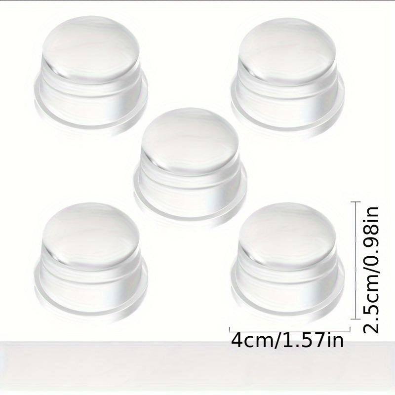 3/5 Stück Bohrfreie Transparente Türstopper - Stark Klebend, Abziehen und Aufkleben, Hochelastisches Silikon für Geräuschloses Antikollisionsverhalten