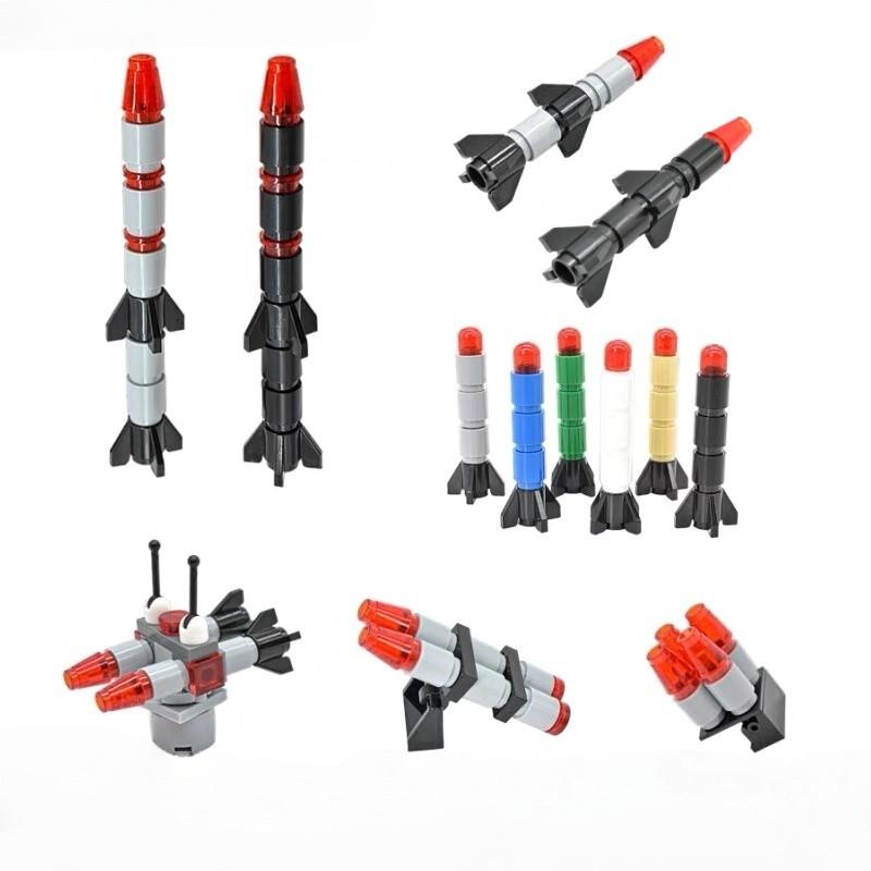 MOC Building Blocks Rocket Launcher Missile Modelling Cannonball Decoration Modification Technical Parts Compatible with Legoeds