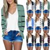 Women's Casual Print Loose Clothing, Fashionable Cardigan Jacket Cardigan Jacket