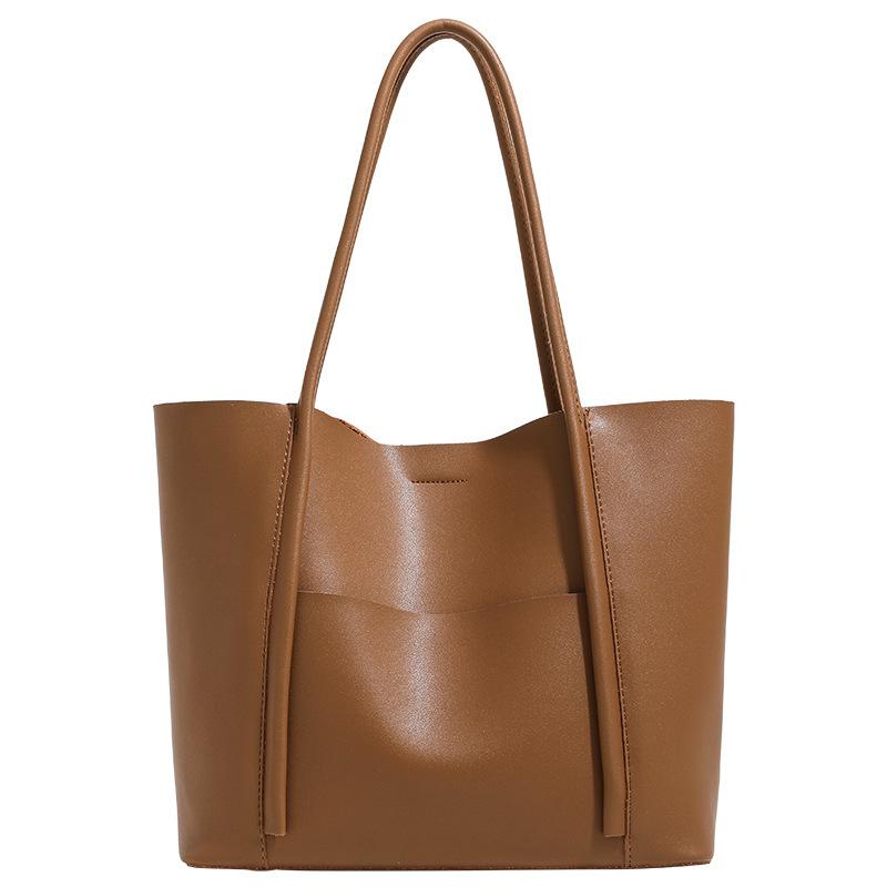 New Niche Design Tote Bag for Women, Large Capacity Soft Leather Women's Bag, Autumn and Winter Commuting Bag, High-end Feel Large Bag