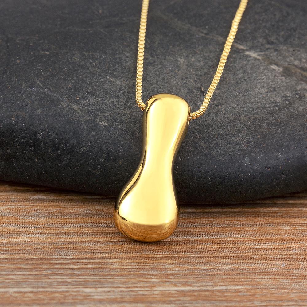 Nidin High Quality Creative Trend A-Z Letters Charm Pendant Necklace For Female Male Name Initials Alphabet Jewelry Accessories