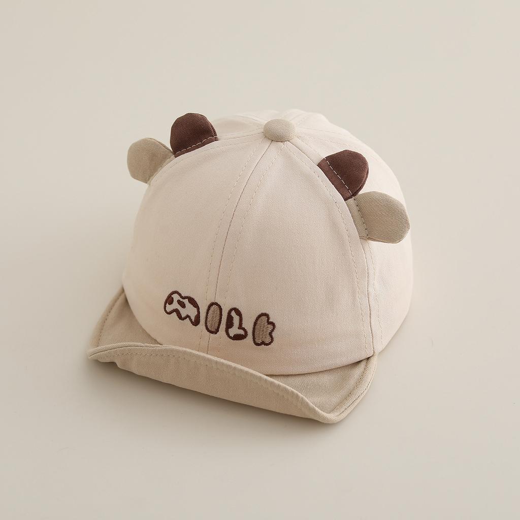 Newborn Baby Cow Print Cute Baseball Cap 48-50cm 6-24M for Infant Boys Girls Soft Cotton Adjustable Sun Hat Breathable Outdoor