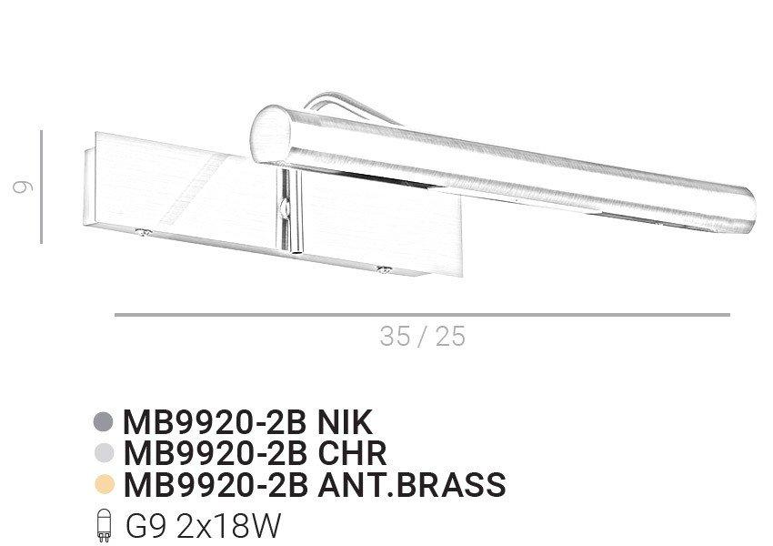 kinkiet Gallery MB9920-2B CHR Italux