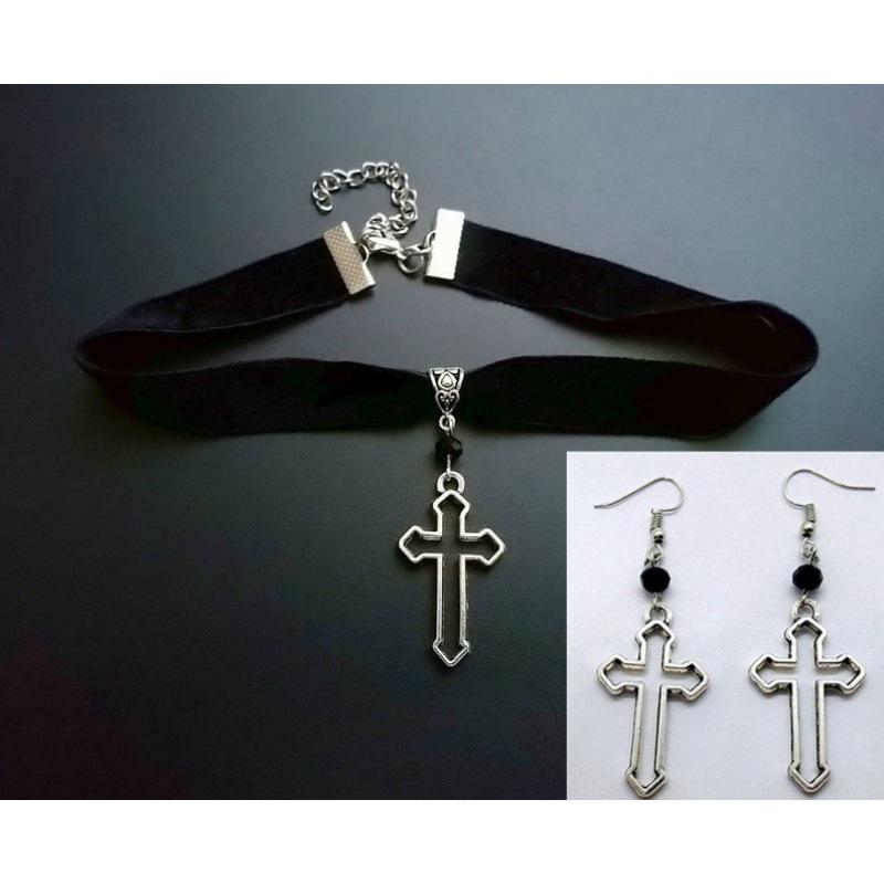 DIY Retro Alloy Jewelry Accessories Set: Antique Silver & Bronze Pendant with Ear Hooks серебряный