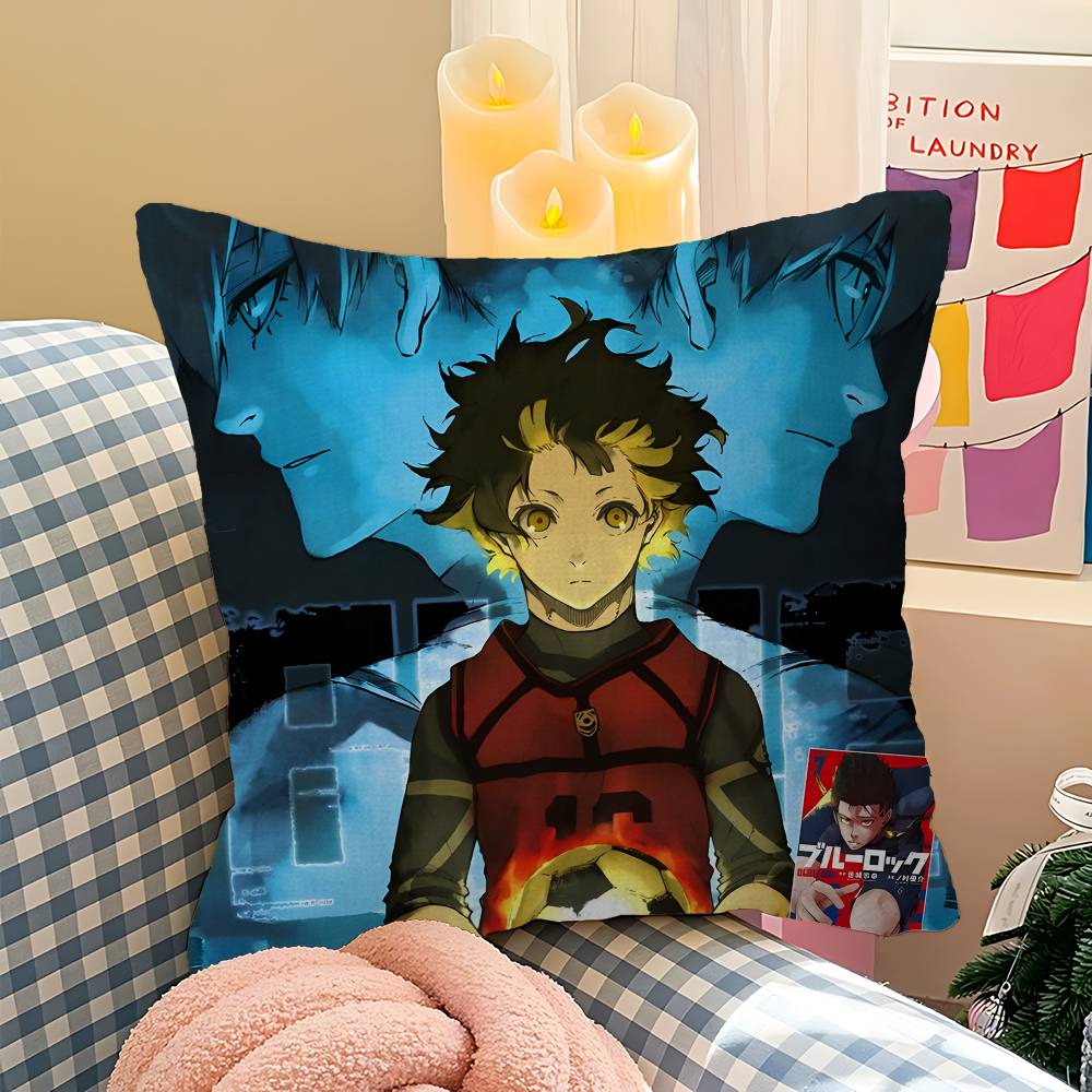 Japan Anime Blue Lock Personalized Pillow Cover Kids Bedroom Wild Party Decor Pillowcase Kid Birthday Shower Gift