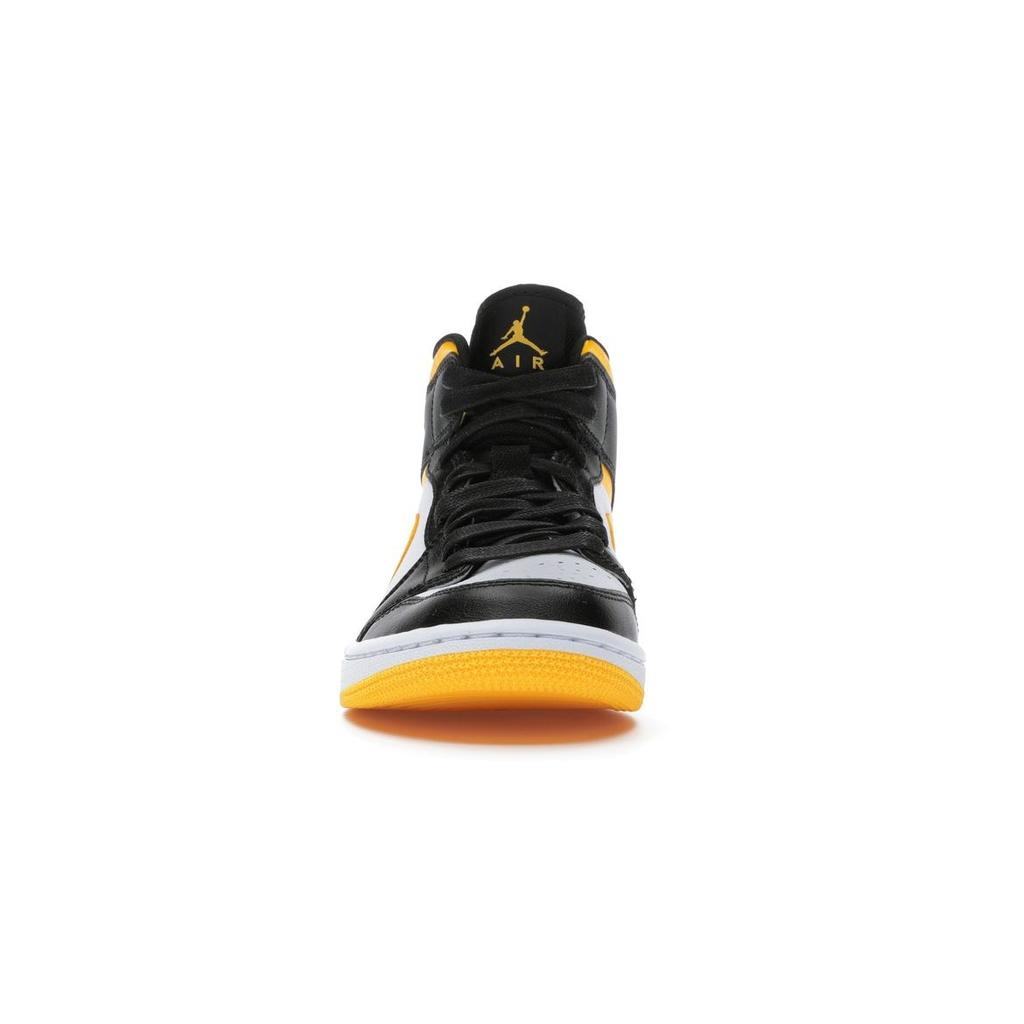 Air Jordan 1 Mid SE White Laser Orange Women Sneakers Black CV5276-107