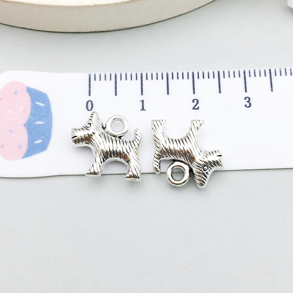 Set di 100 Ciondoli Gatto Farfalla Luna Argento Antico per Braccialetti e Collane Fai da Te