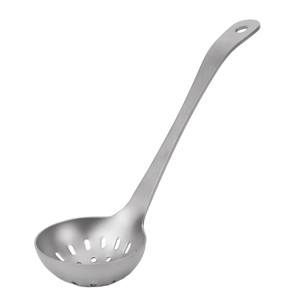 Ti Camping Spoon ened Scoop Head Ergonomic Handle with Hanging Hole for Outdoor Picnic Cooking Kitchen