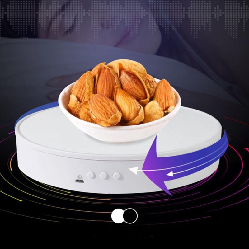 20cm 5V Electric Rotating Display Stand Turntable Photographic Video Shooting Stand Dynamic Rotating Display Stand