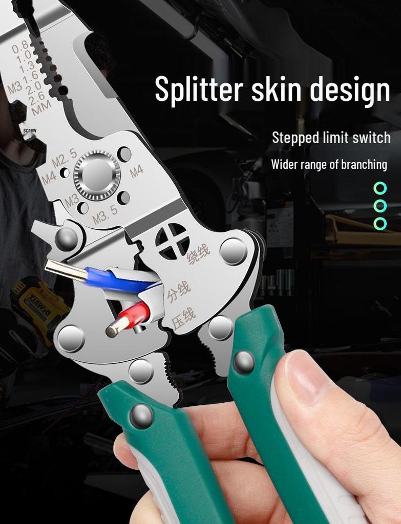 Electrician's 26-in-1 Multifunctional Tool: Wire Stripper & Foldable Screwdriver