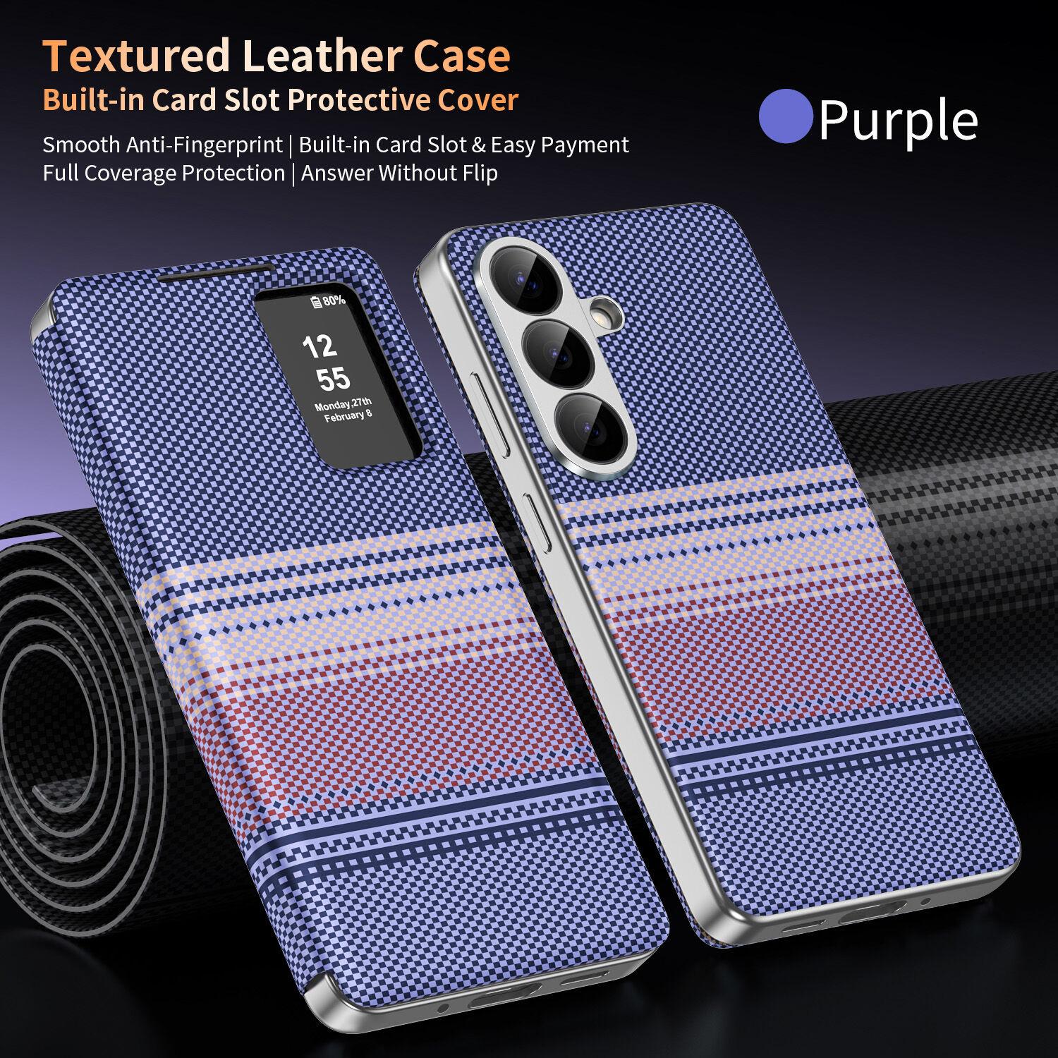 Flip Case for Samsung Galaxy A16 A17 A36 A37 A57 A55 A56 5G with Smart LED View Window & Card Holder, Shockproof Anti-Scratch Phone Bumpers Galaxy A36 5G