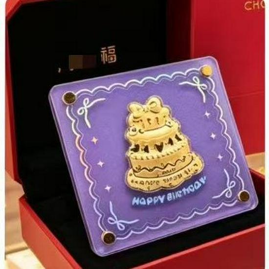 Shuibei Hot-Selling Gold Coin Crown Birthday Cake Ornament Gift