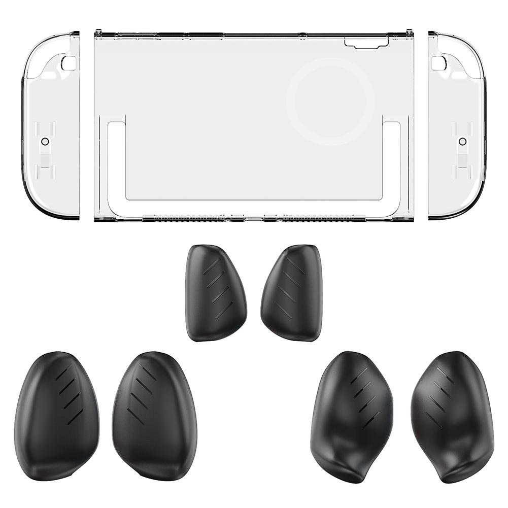 for Switch 2 Accessories Protective Shell Anti-Scratch PC Hard Cover Detachable Game Console Case with Large Medium Small Grips