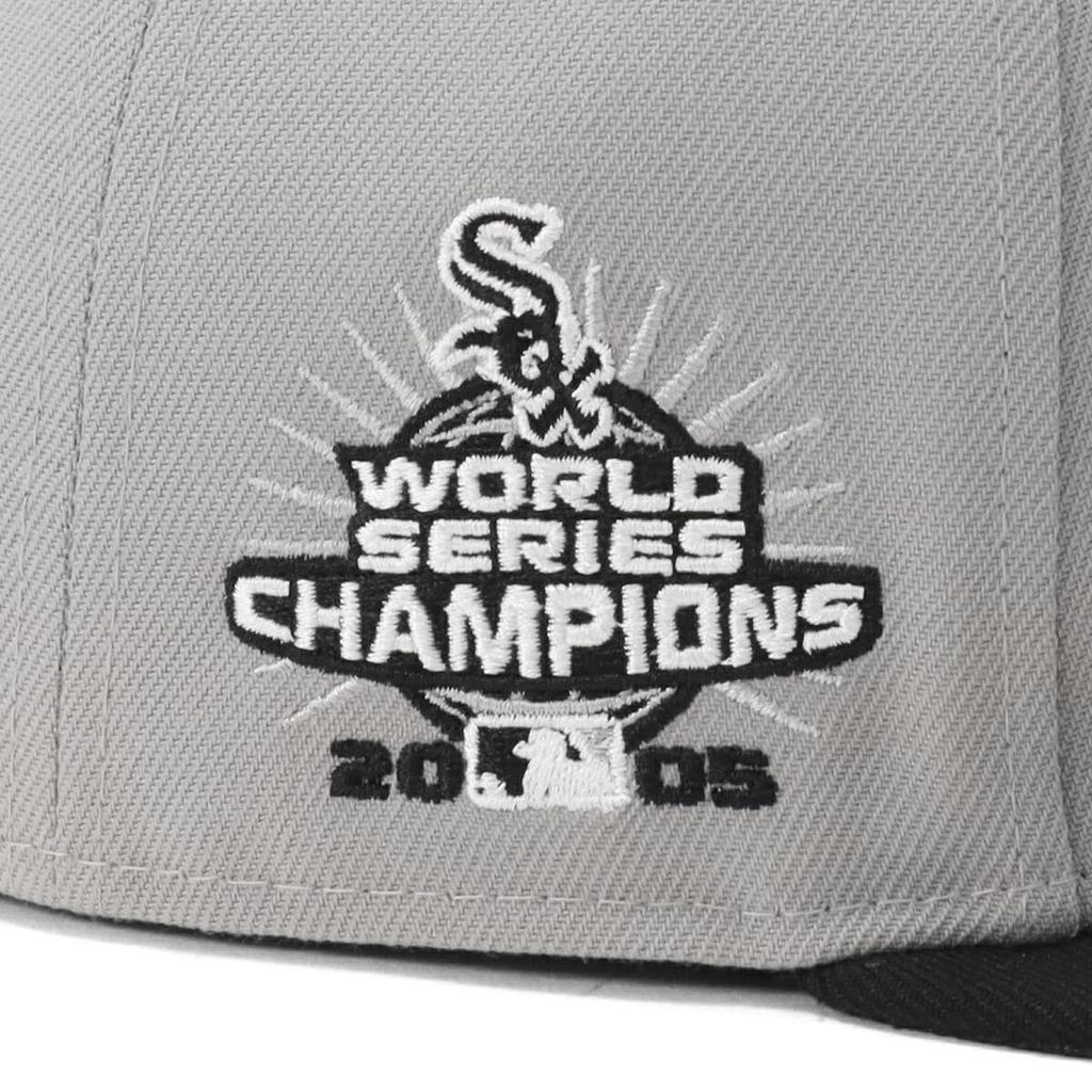 Cap 59FIFTY 14562005 NER35C4087 CWS Grey ONSPOTZ Special Order SIDE PATCH 2Tone MLB Chicago White Sox SOX MLB Flat Visor Unisex Sun Protection UV Care
