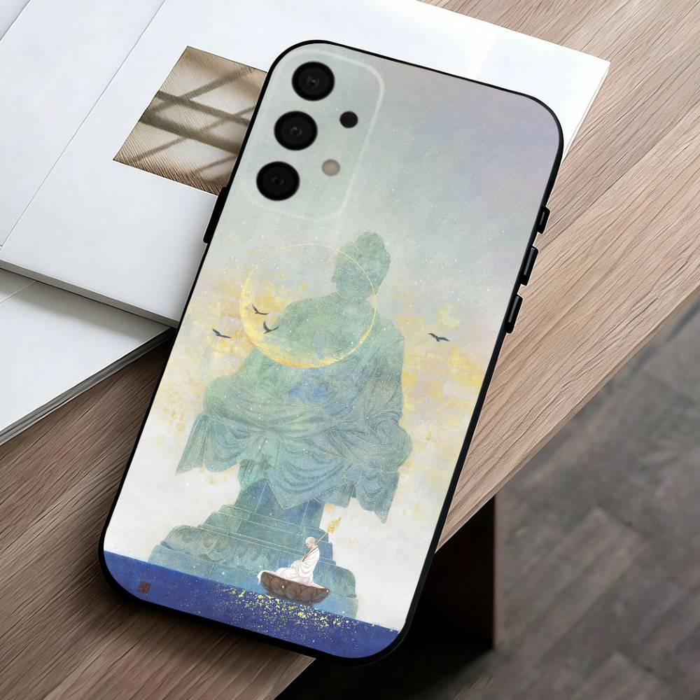 The B-Buddha Art  phone Case For Samsung Galaxy A73,A72,A71,A70,A53,A52,A51,Others Soft Black Shell