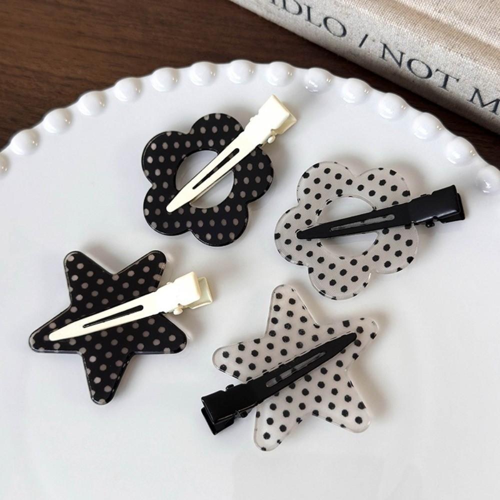 Polka Dot Hair Clips Minimalist Design BB Clip Head Side Clip  Women Girl Hair Styling Accessories