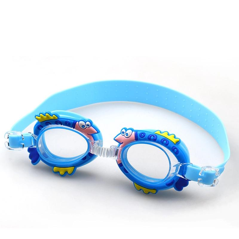 

Детские очки для плавания водонепроницаемые и с защитой от запотевания силиконовые обучающие очки для плавания милые мультяшные регулируемые оборудование для дайвинга
