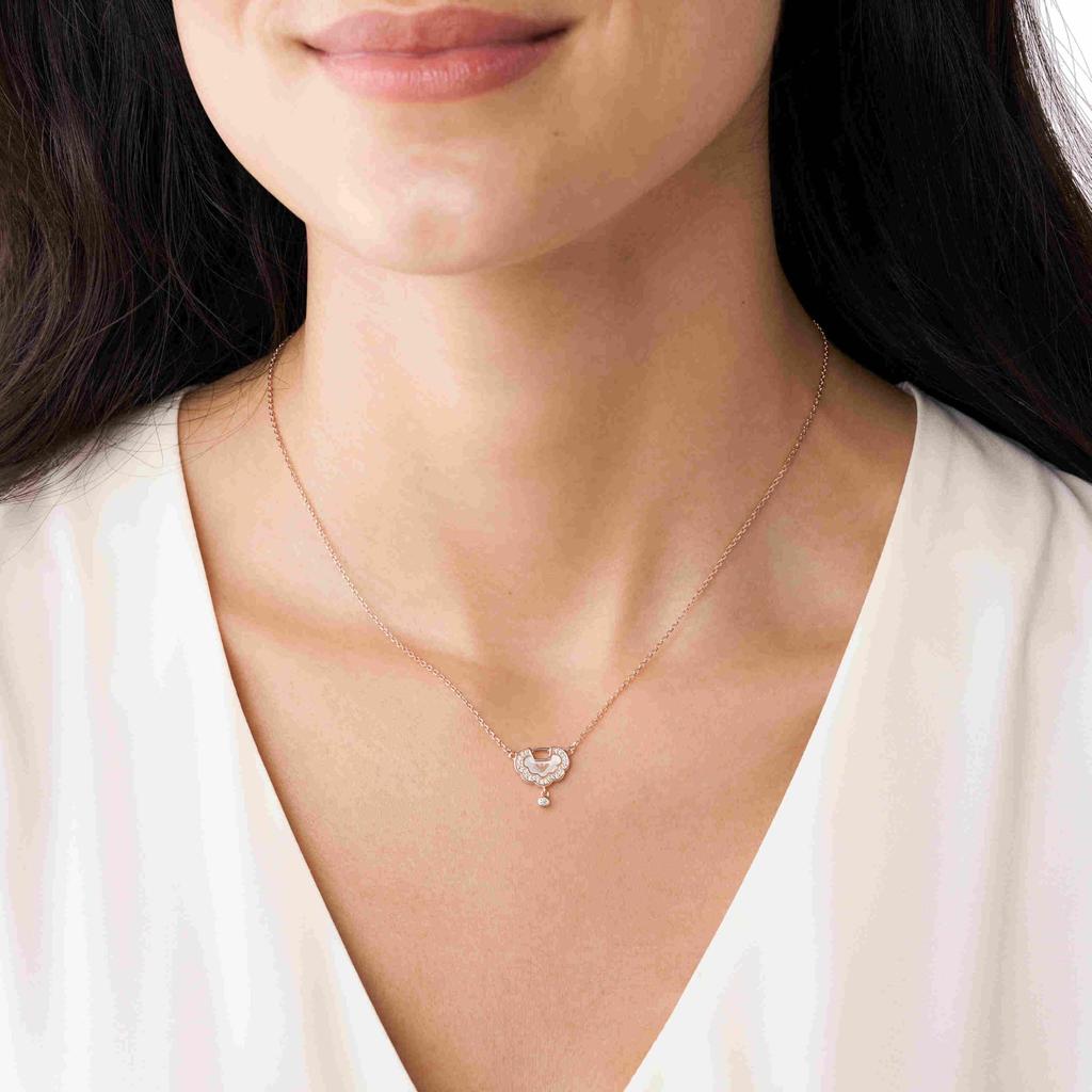Emporio Armani Rose Gold Tone Sterling Silver Pendant EG3553221 Women's Necklace,