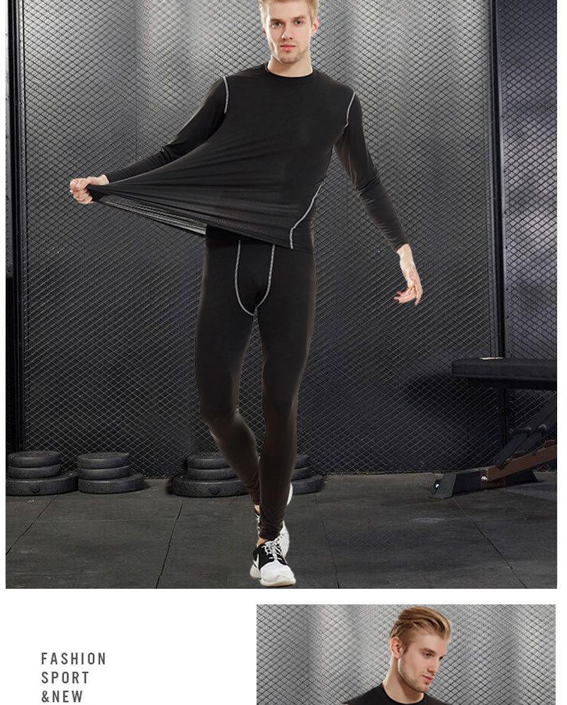 Men's Autumn/Winter Fleece-Lined Quick-Dry Long-Sleeve Running Shirt