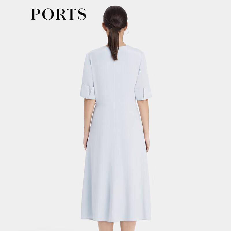 PORTS Women's Elegant V-Neck Midi Dress