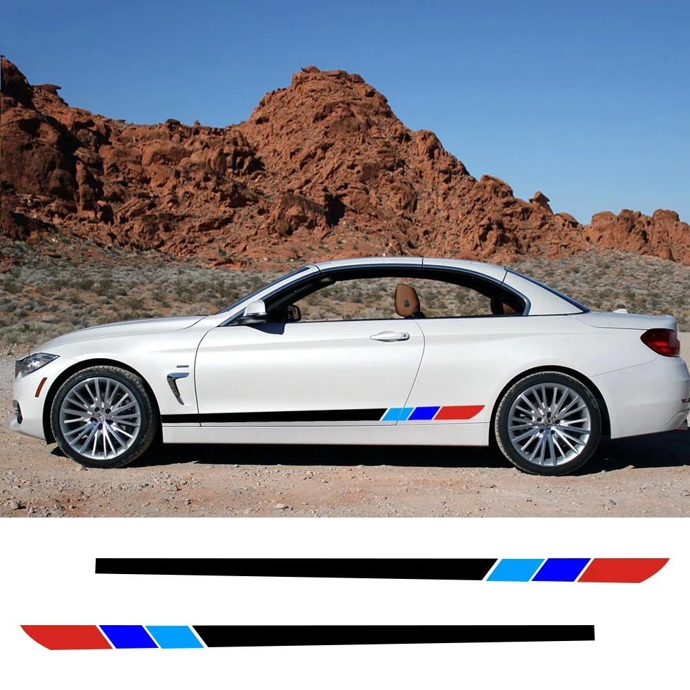 Professional Fishing Unisex 2Pcs 200Cmx13cm Car Sticker Side Stripe Decal Diy For E46 E60 E90 F30 F10 E39 E36 E46 F20 X5 E70 E53 G30 E87 Car Accessories