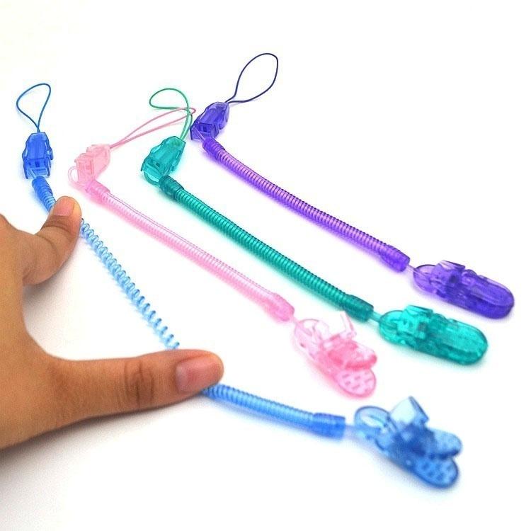 2pcs Baby Infant Toddler Dummy Pacifier Spring Soother Nipple Clip Chain Holder Strap TYS