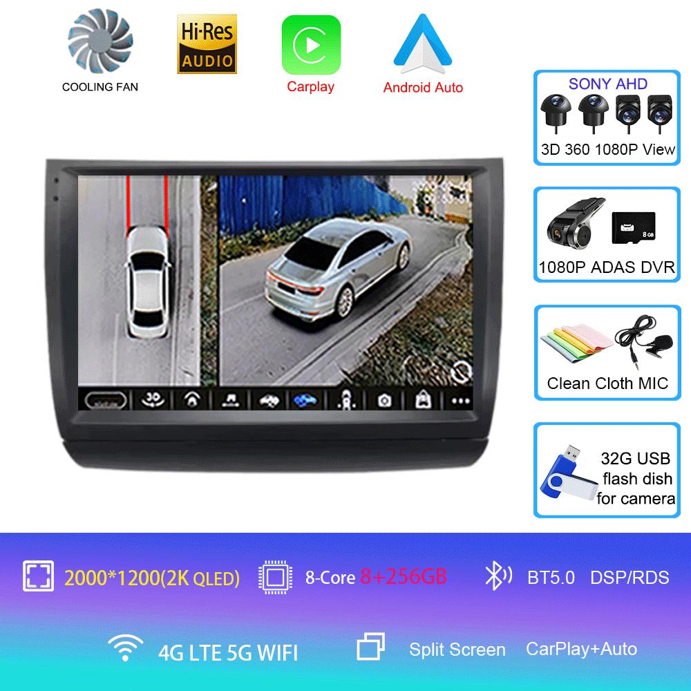Car Radio Android 14 Carplay Auto WIFI+4G For Toyota Prius 20 2002-2009 Multimedia Video Player GPS Navigation Stereo Head Unit