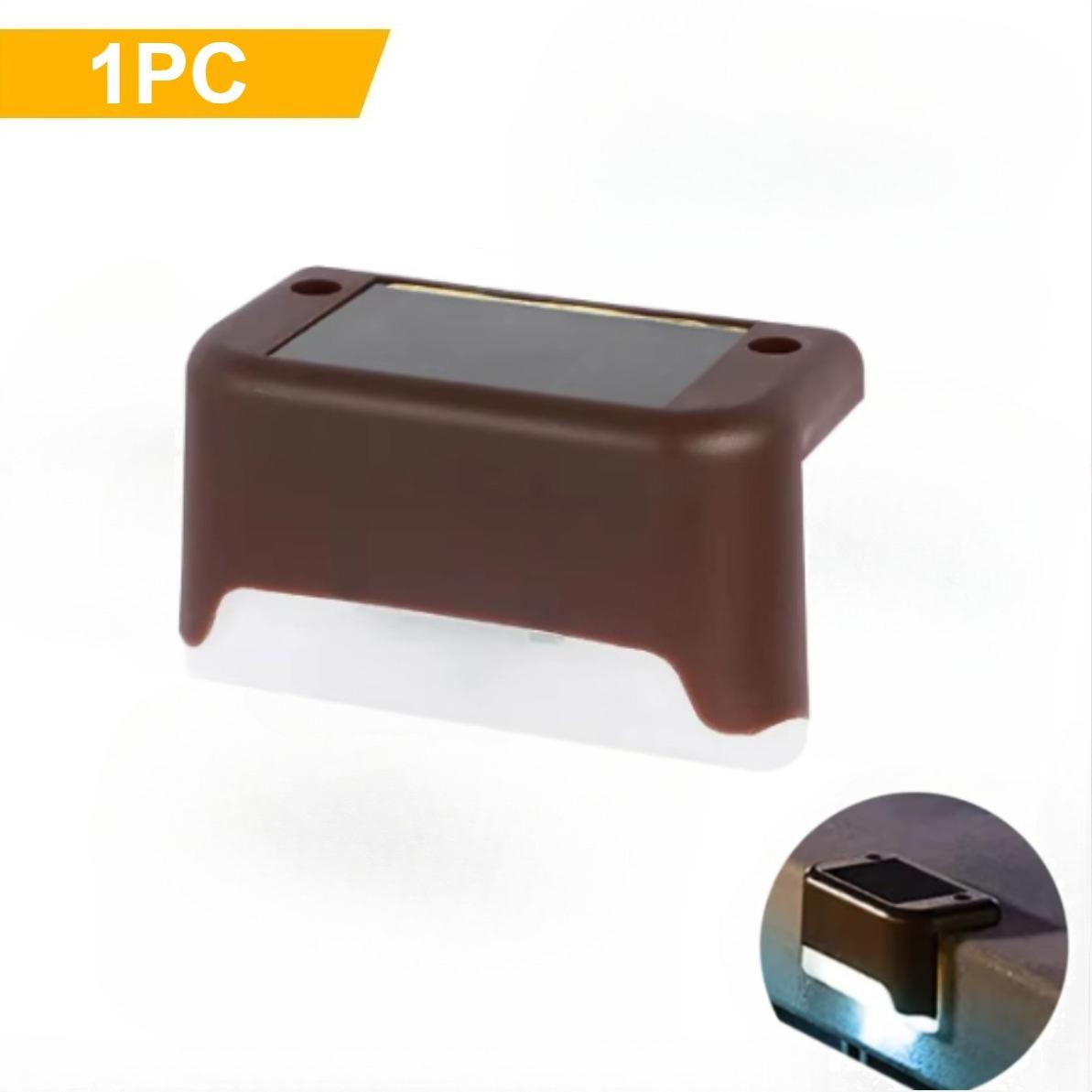 

1/4/8/ Упаковка Солнечные Палубные Светильники Светодиодные Водонепроницаемые Уличные Солнечные Светодиодные Шаговые Светильники Для Палубы Лестницы Патио Двор Садовый Декор 1PC-White